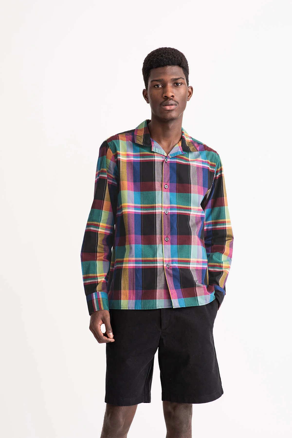 Black Madras Plaid Shirt - Image 5