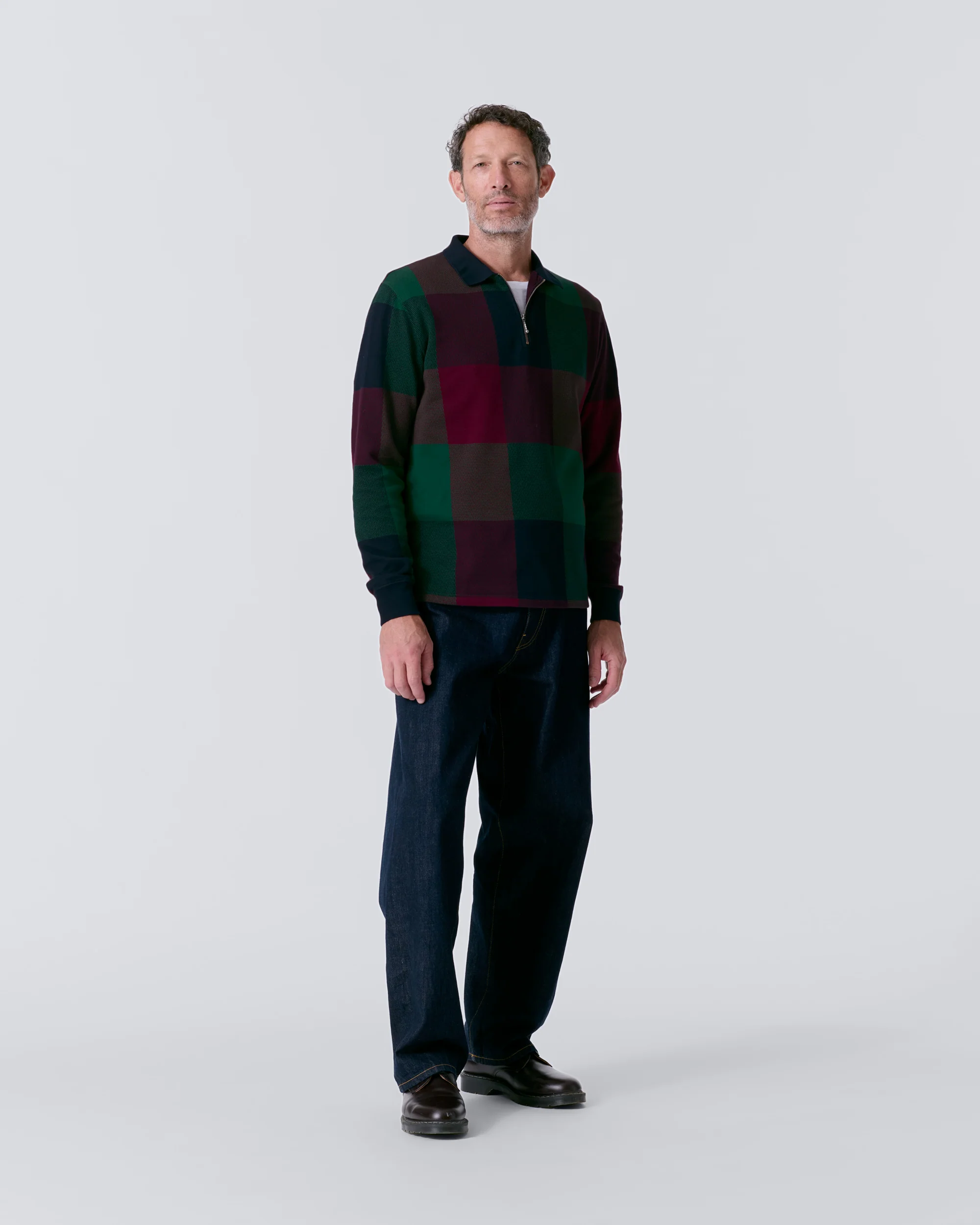Buffalo Plaid Zip Polo - Image 4