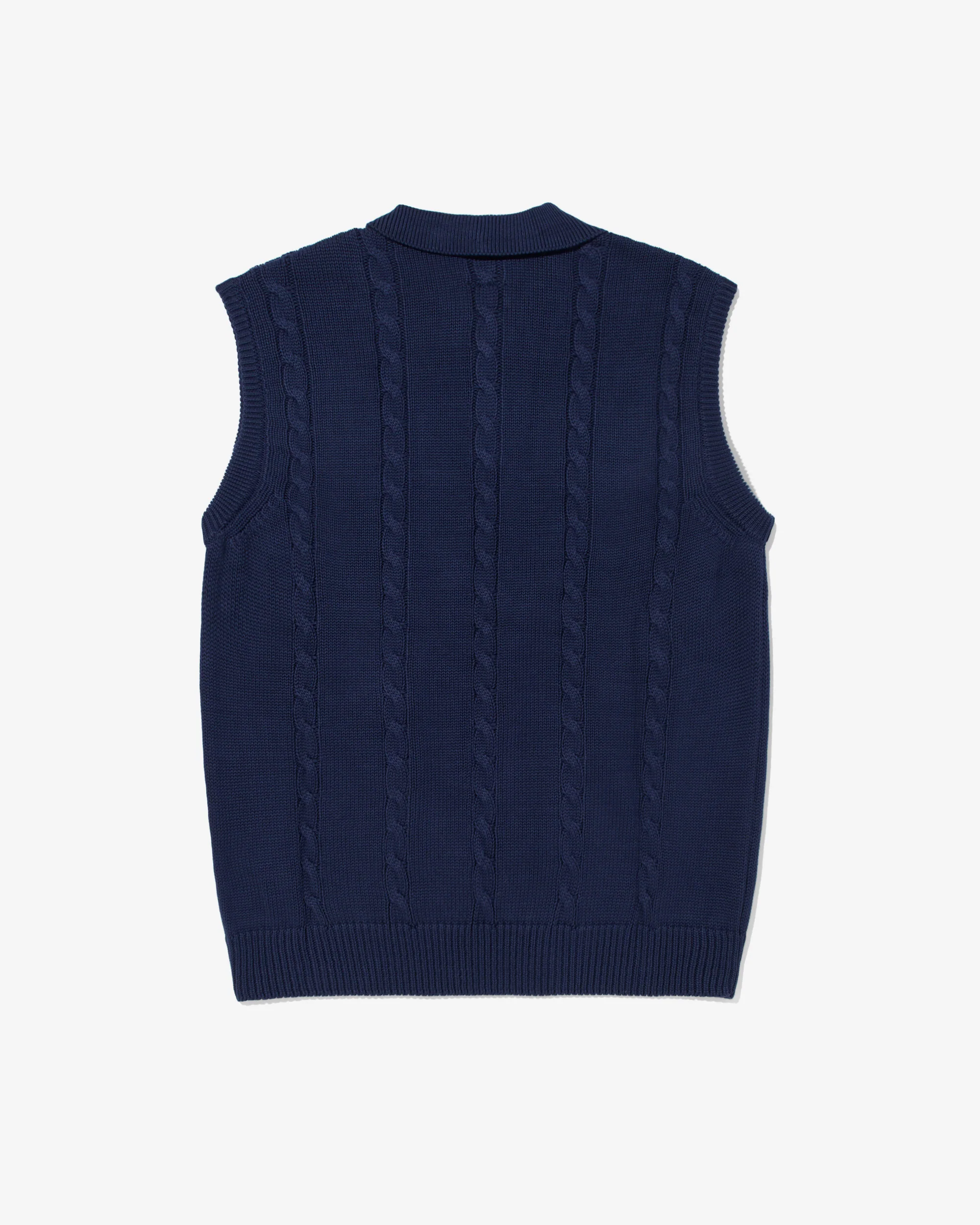 Cotton Cable Sweater Vest - Image 2