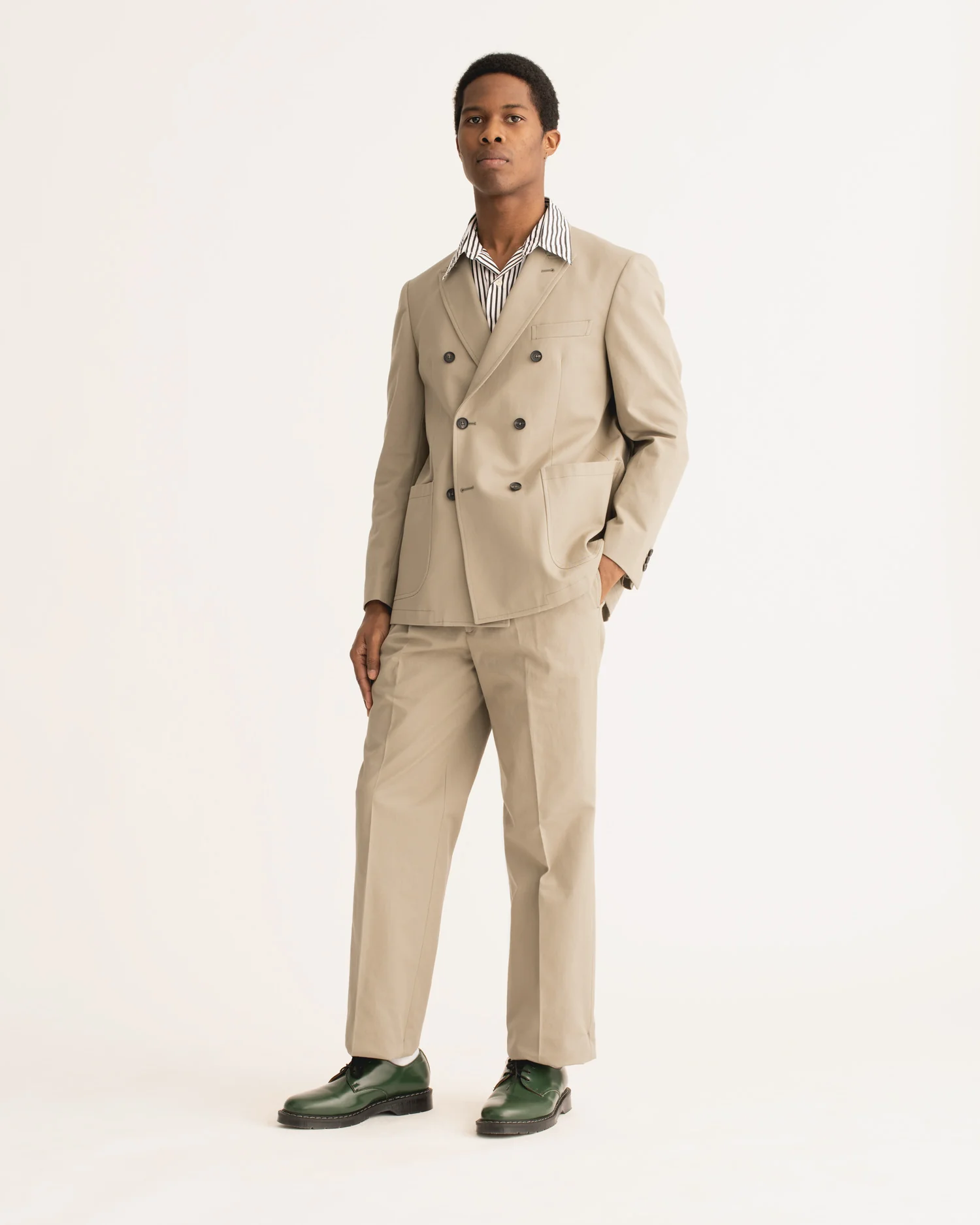 Cotton Double Breasted Jacket - Image 5