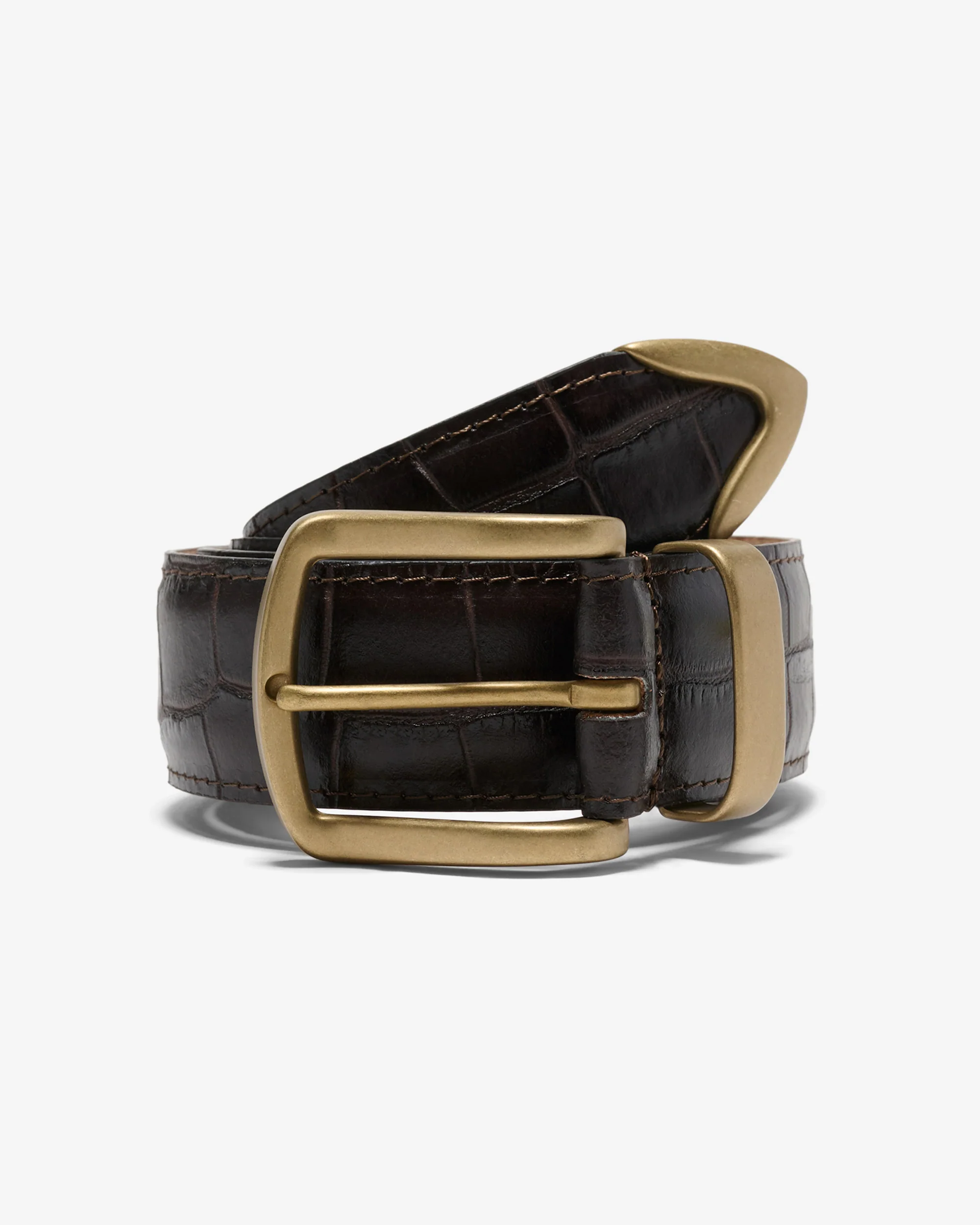 Croc Embossed Metal Tip Belt - Image 4