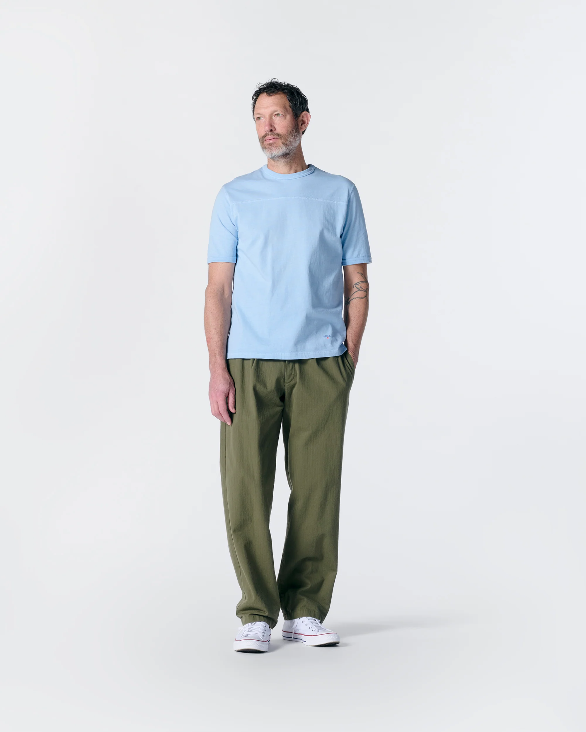 Classic Double-Pleat Herringbone Pant - Image 13