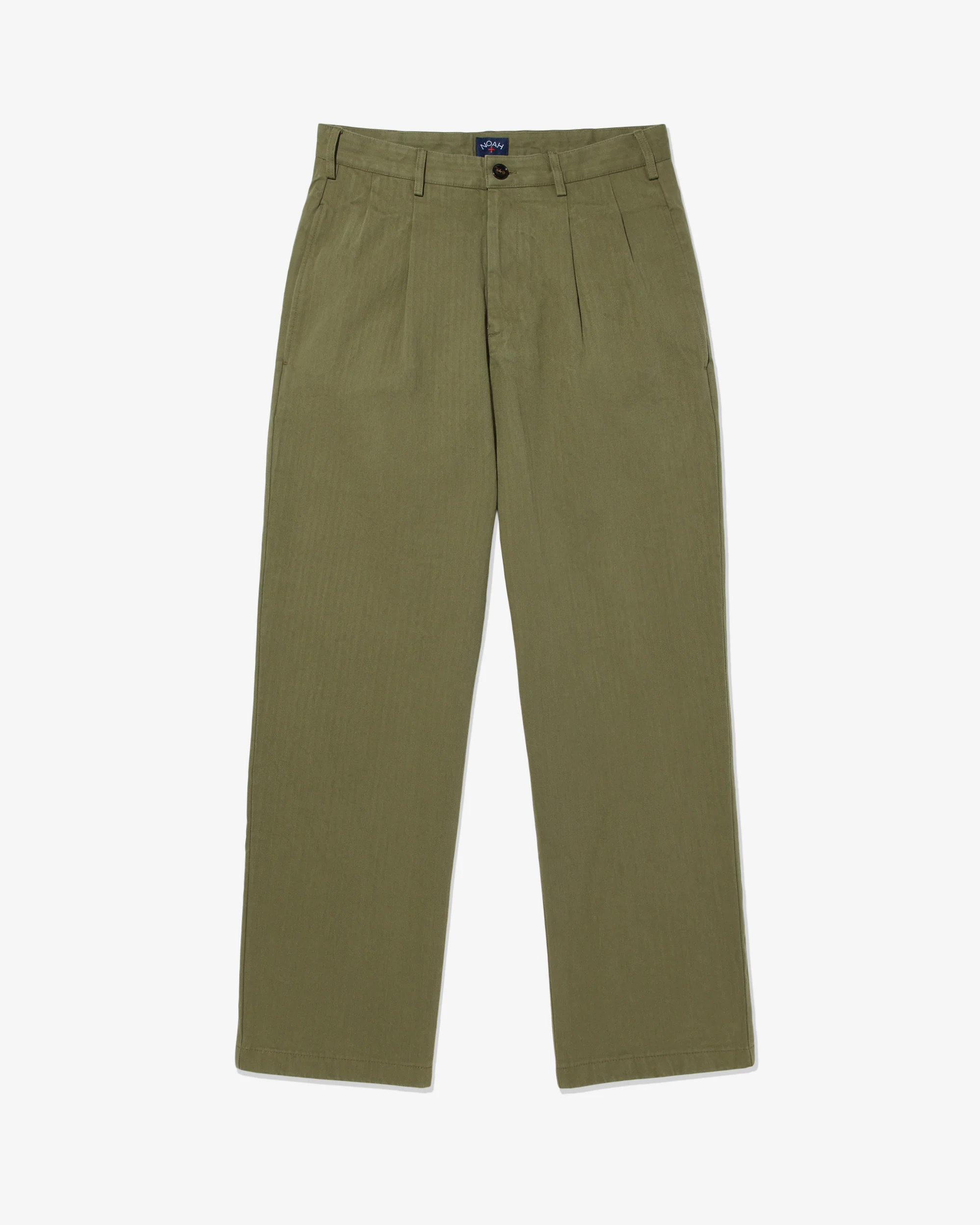 Classic Double-Pleat Herringbone Pant - Image 3