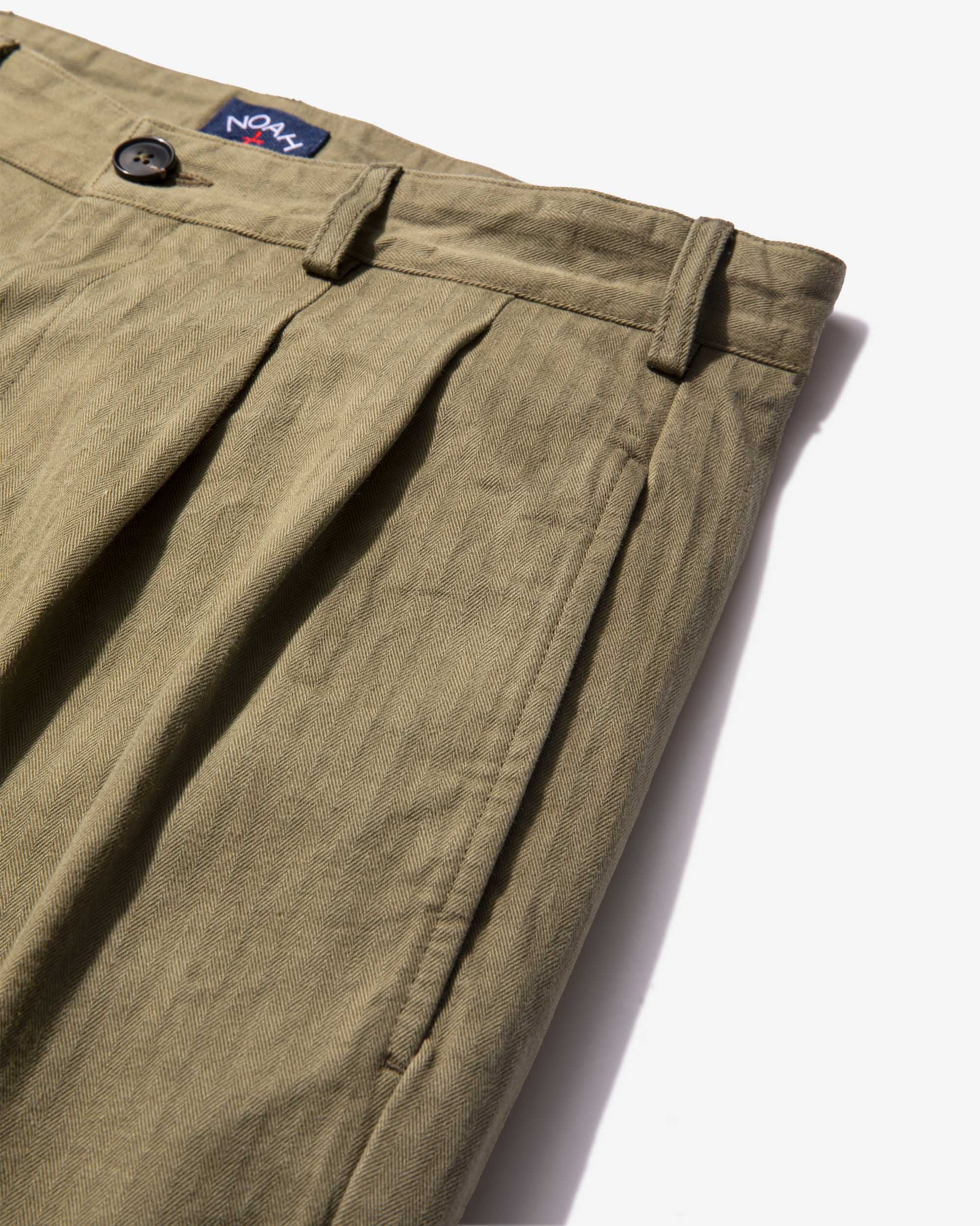 Classic Double-Pleat Herringbone Pant - Image 7