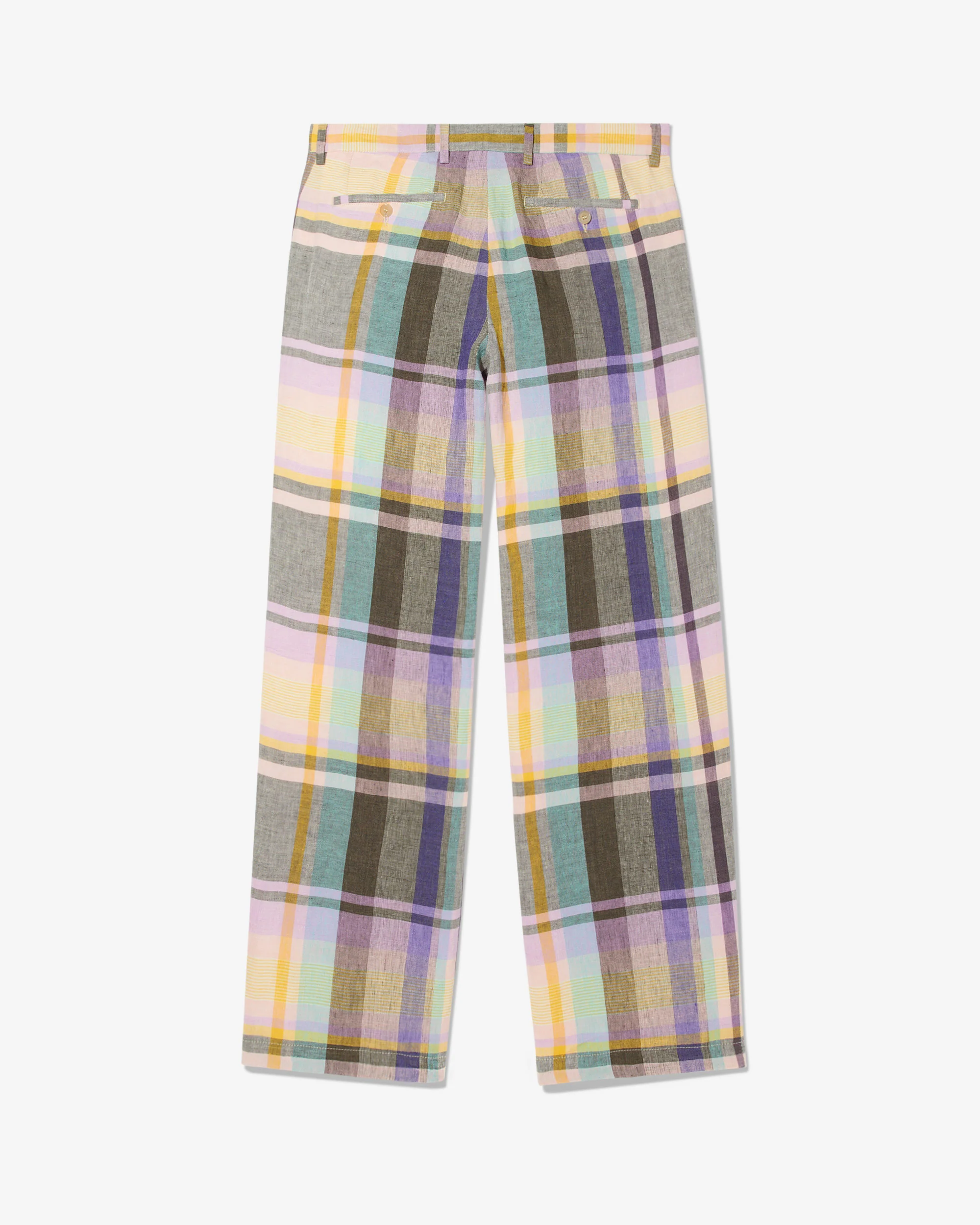 Double-Pleat Madras Trousers - Image 2