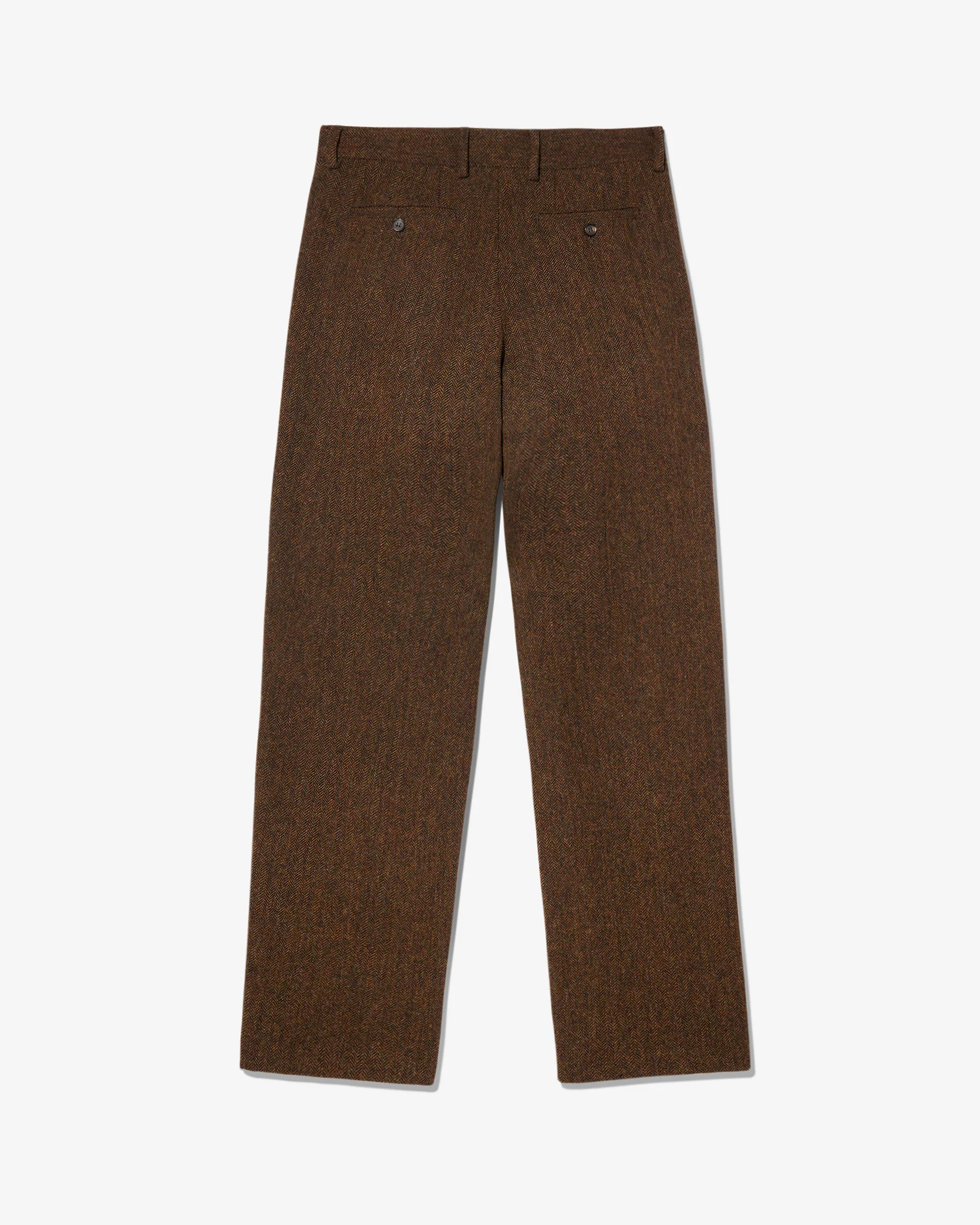 Double-Pleat Wool Herringbone Trousers - Image 2