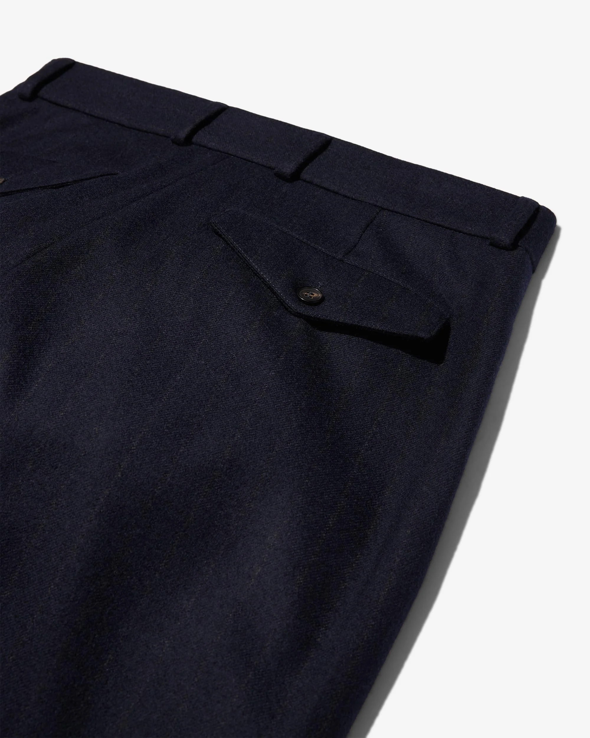Flat Front Chalk Stripe Wool Trouser - Image 5
