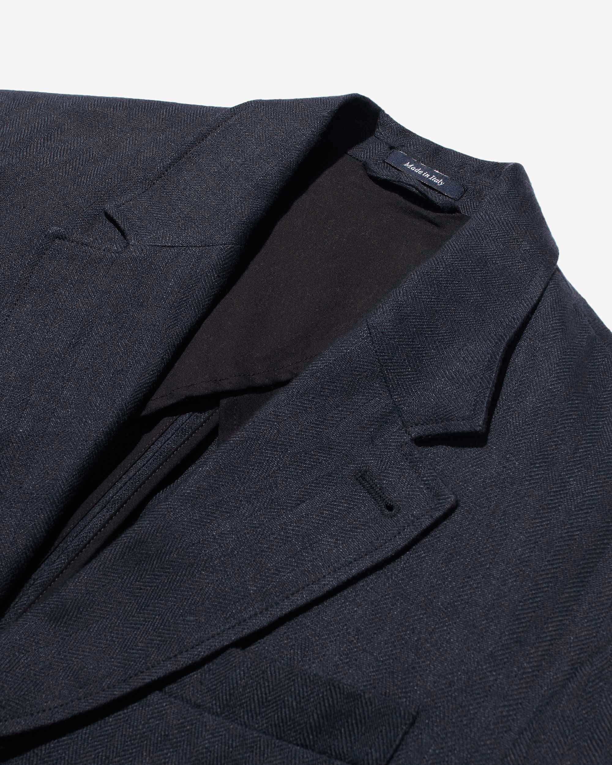 Herringbone Linen Sack Jacket - Image 2
