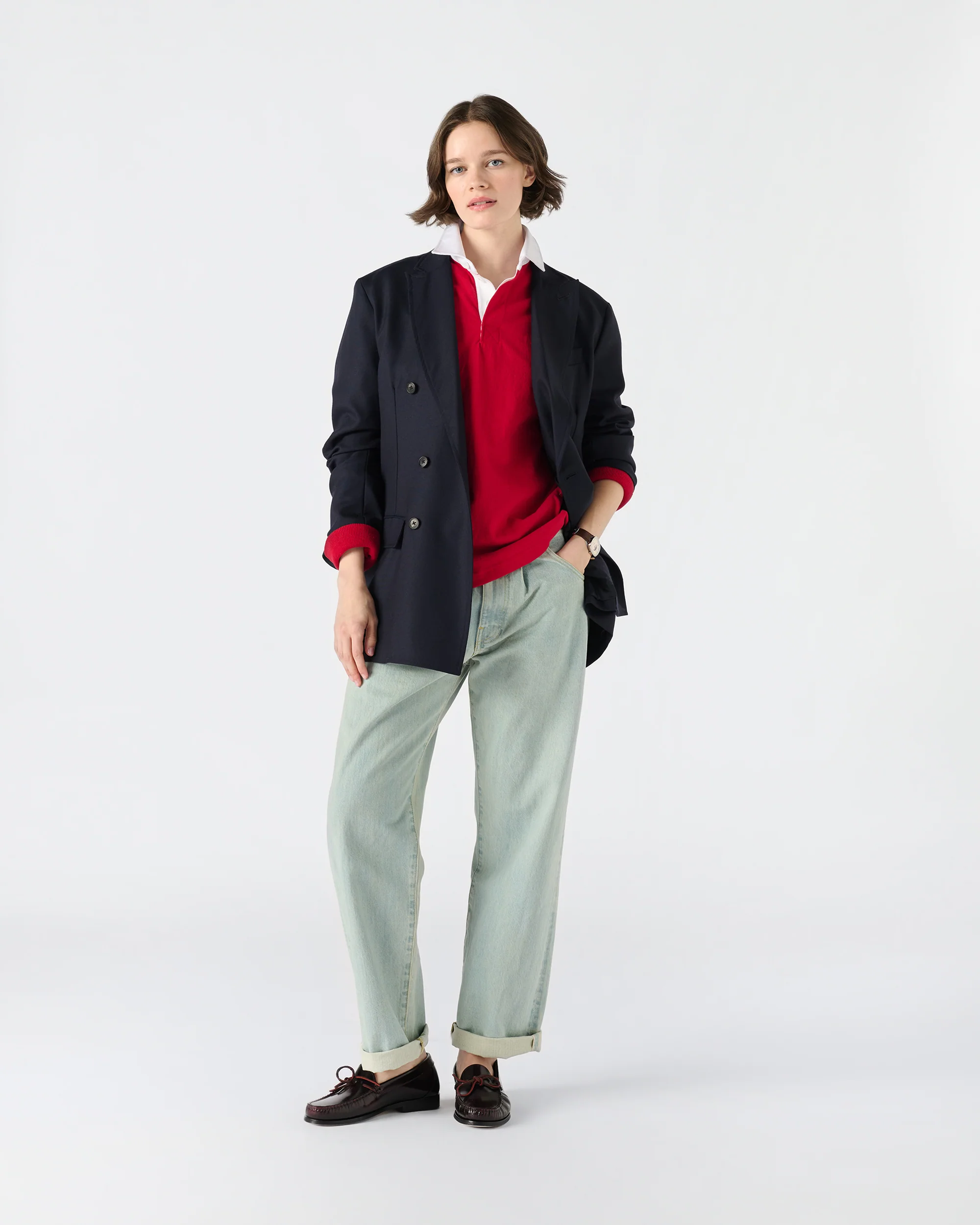 Hopsack Double-Breasted Blazer - Image 9