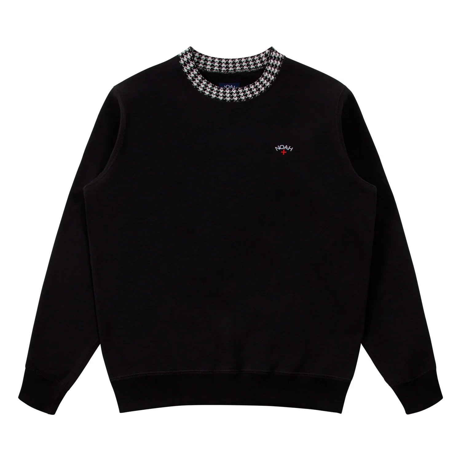 Houndstooth Collar Crewneck
