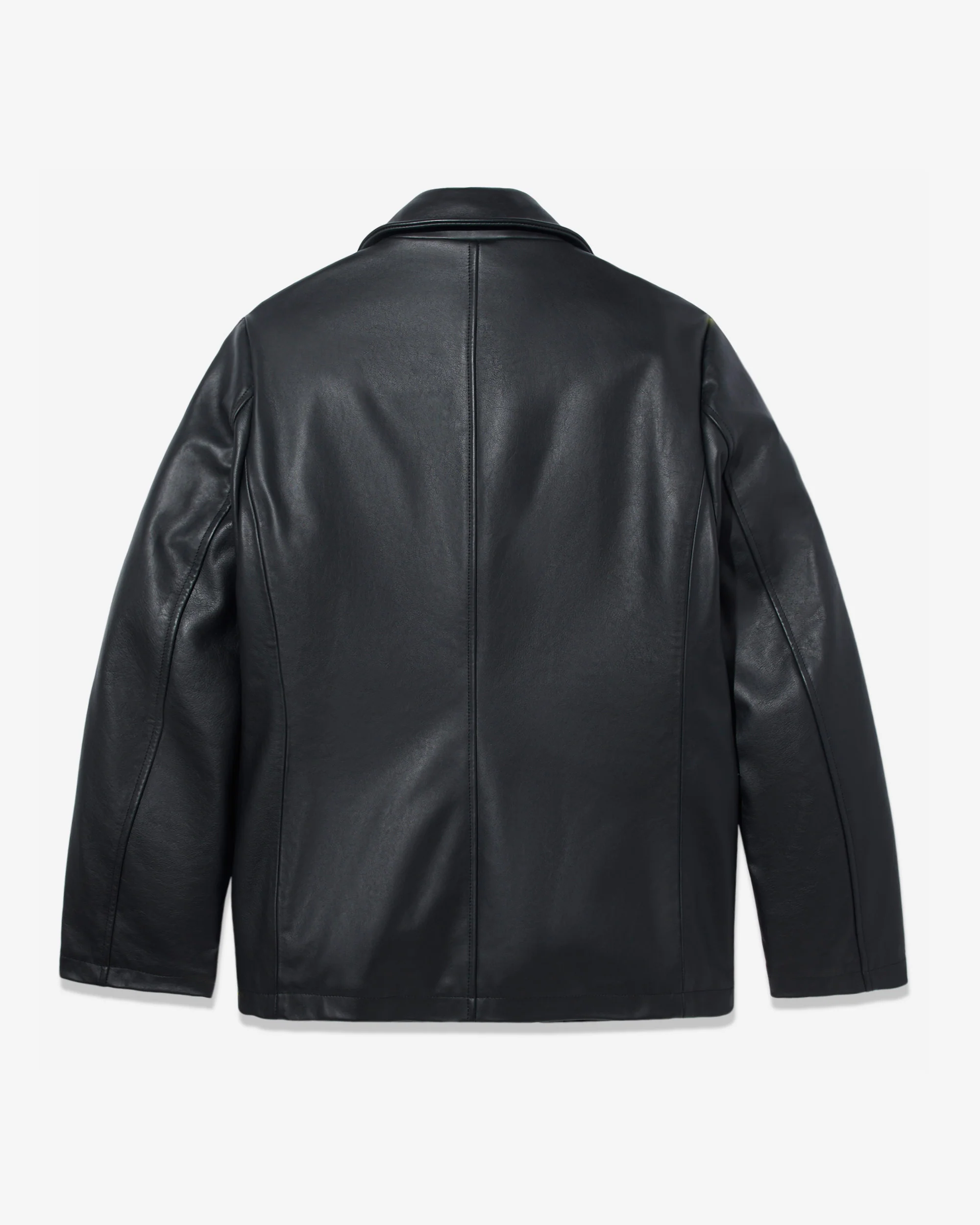 Insulated Leather Peacoat - Image 2