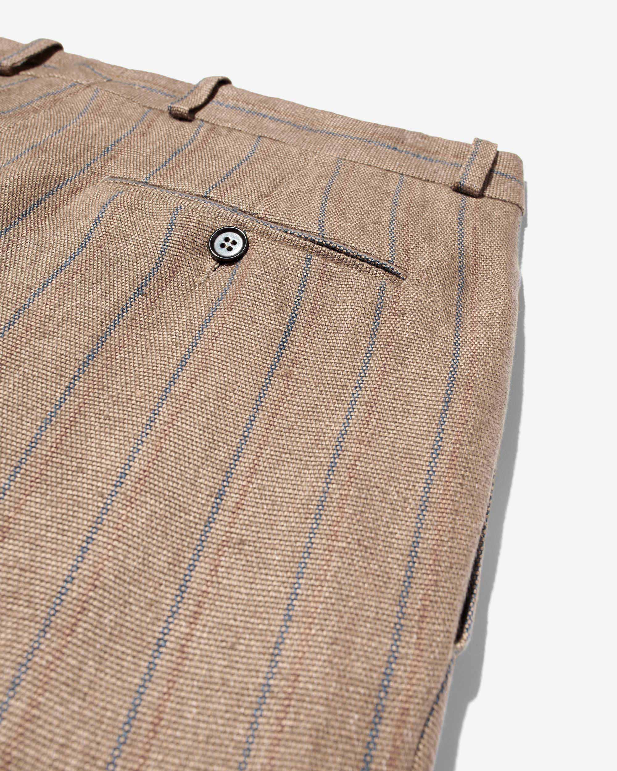 Linen Double-Pleat Trousers - Image 4