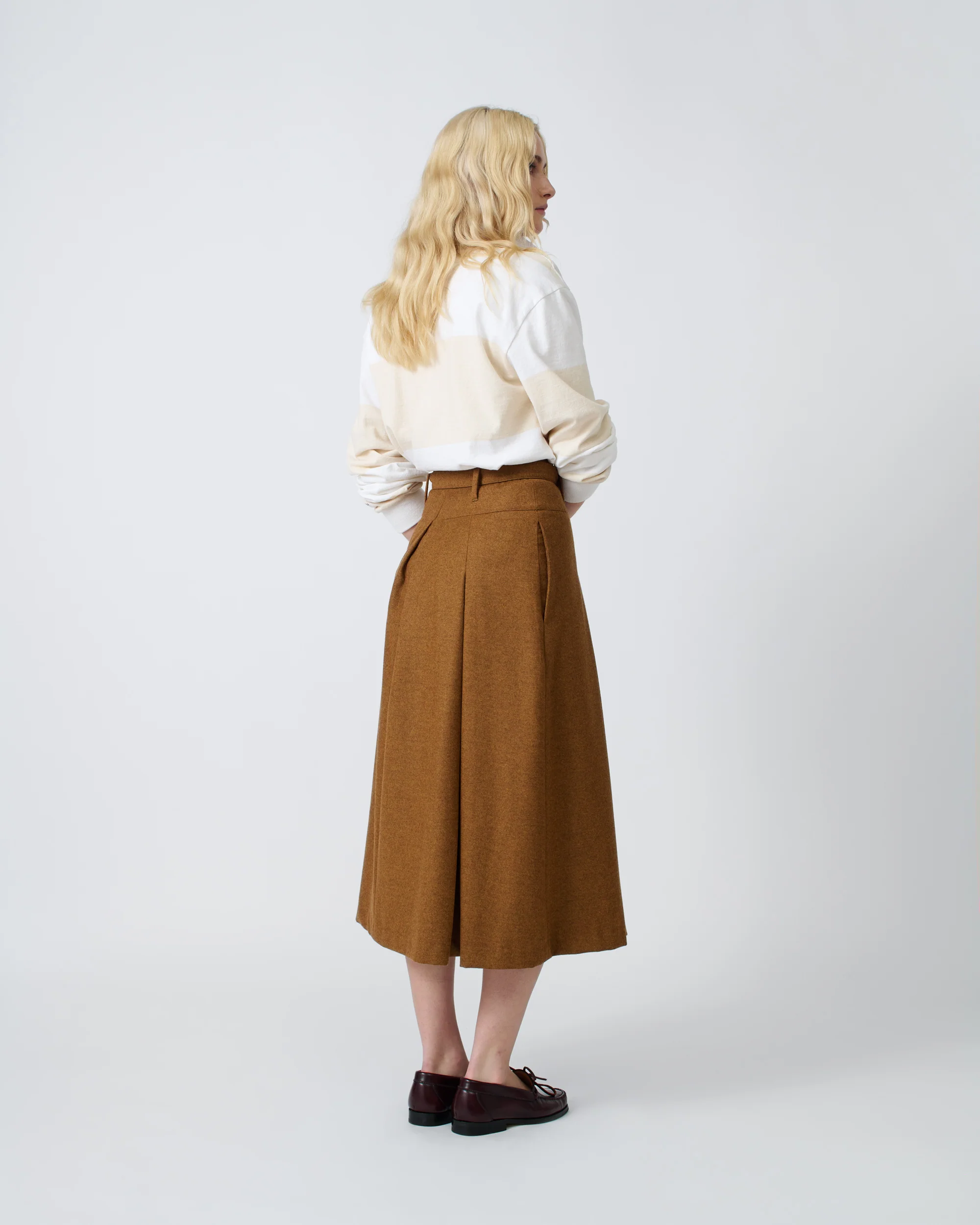 Pleated Wool Skirt - Image 8