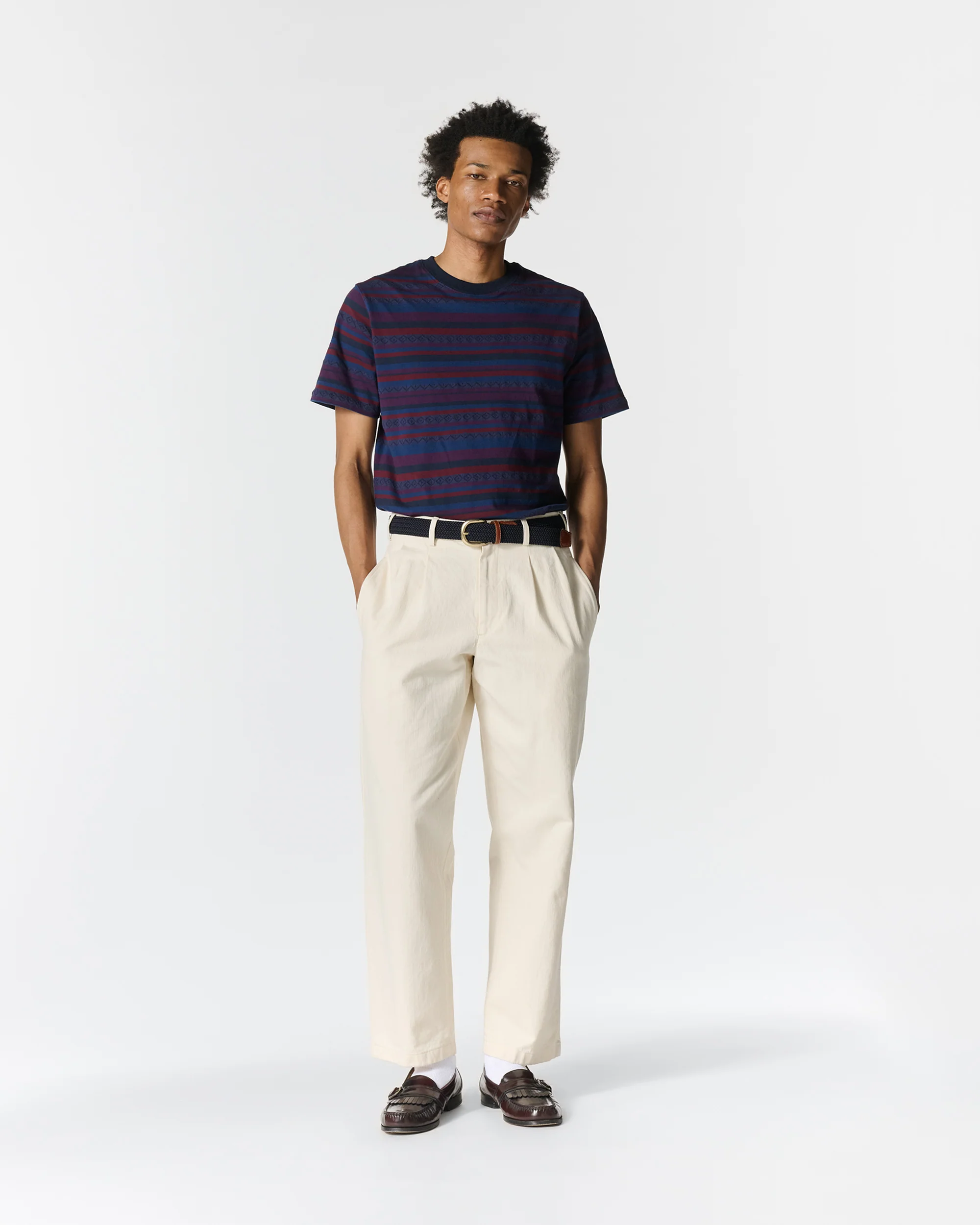 Striped Pointelle Tee - Image 4