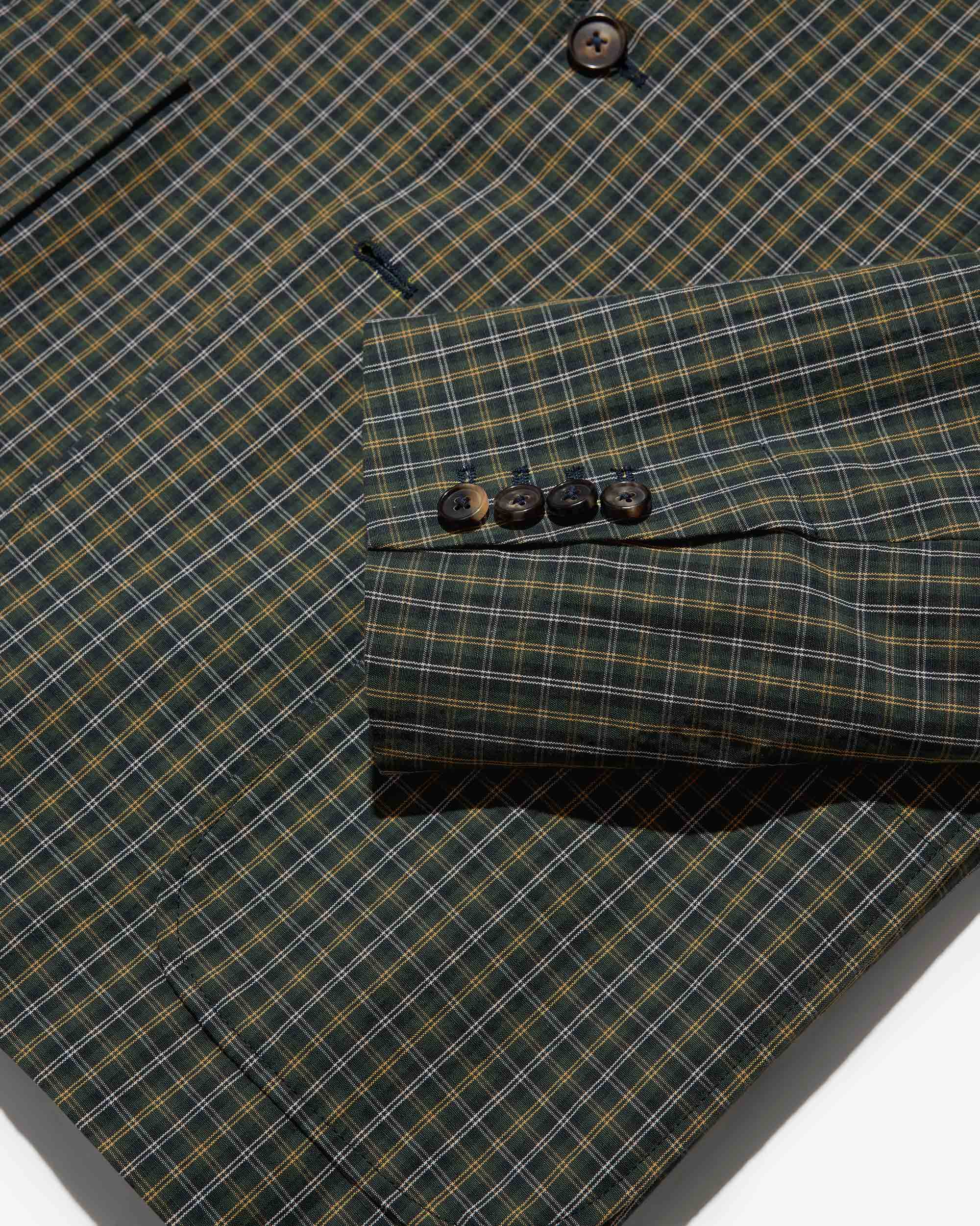 Seersucker Tartan Sport Jacket - Image 4