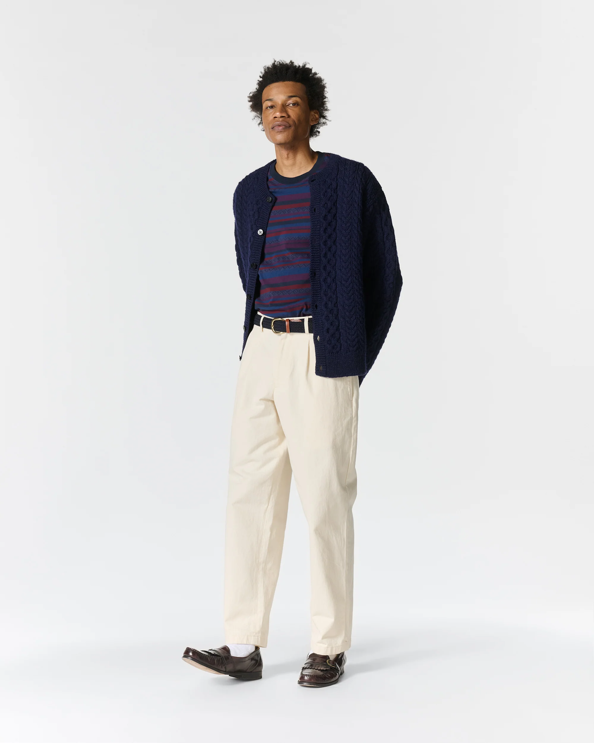 Wool Fisherman Cardigan - Image 5