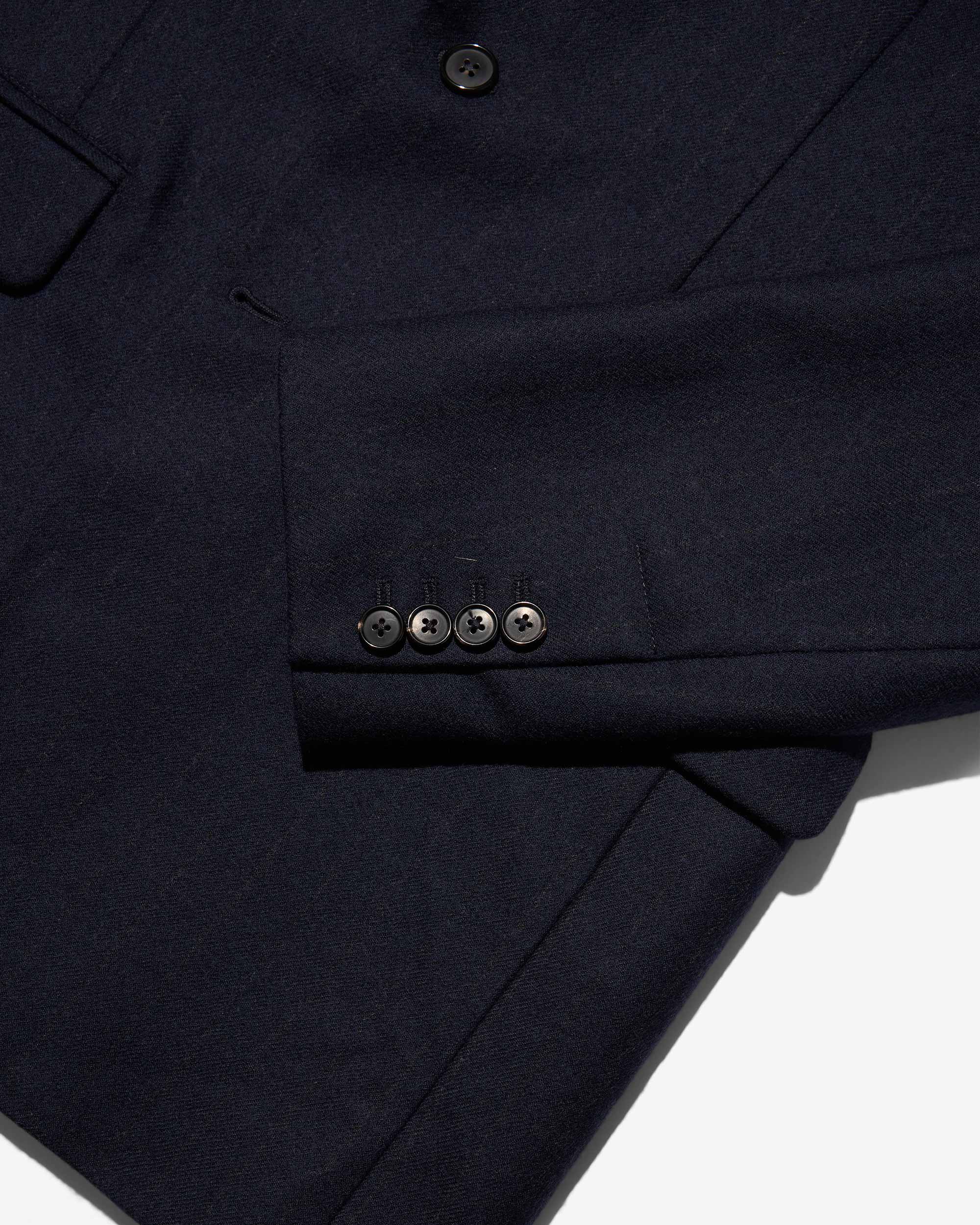 Single-Breasted Chalk Stripe Wool Jacket - Image 4
