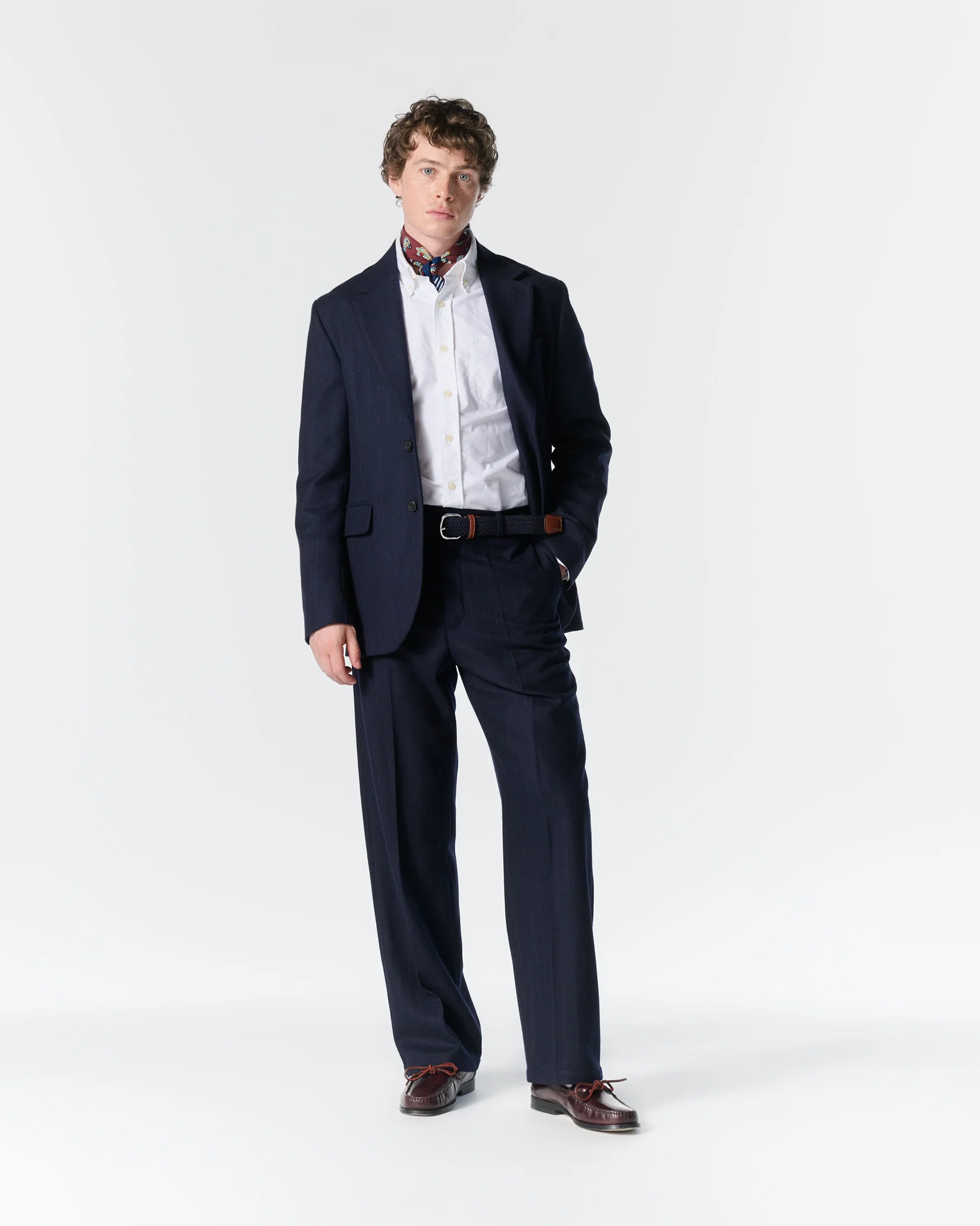 Single-Breasted Chalk Stripe Wool Jacket - Image 7