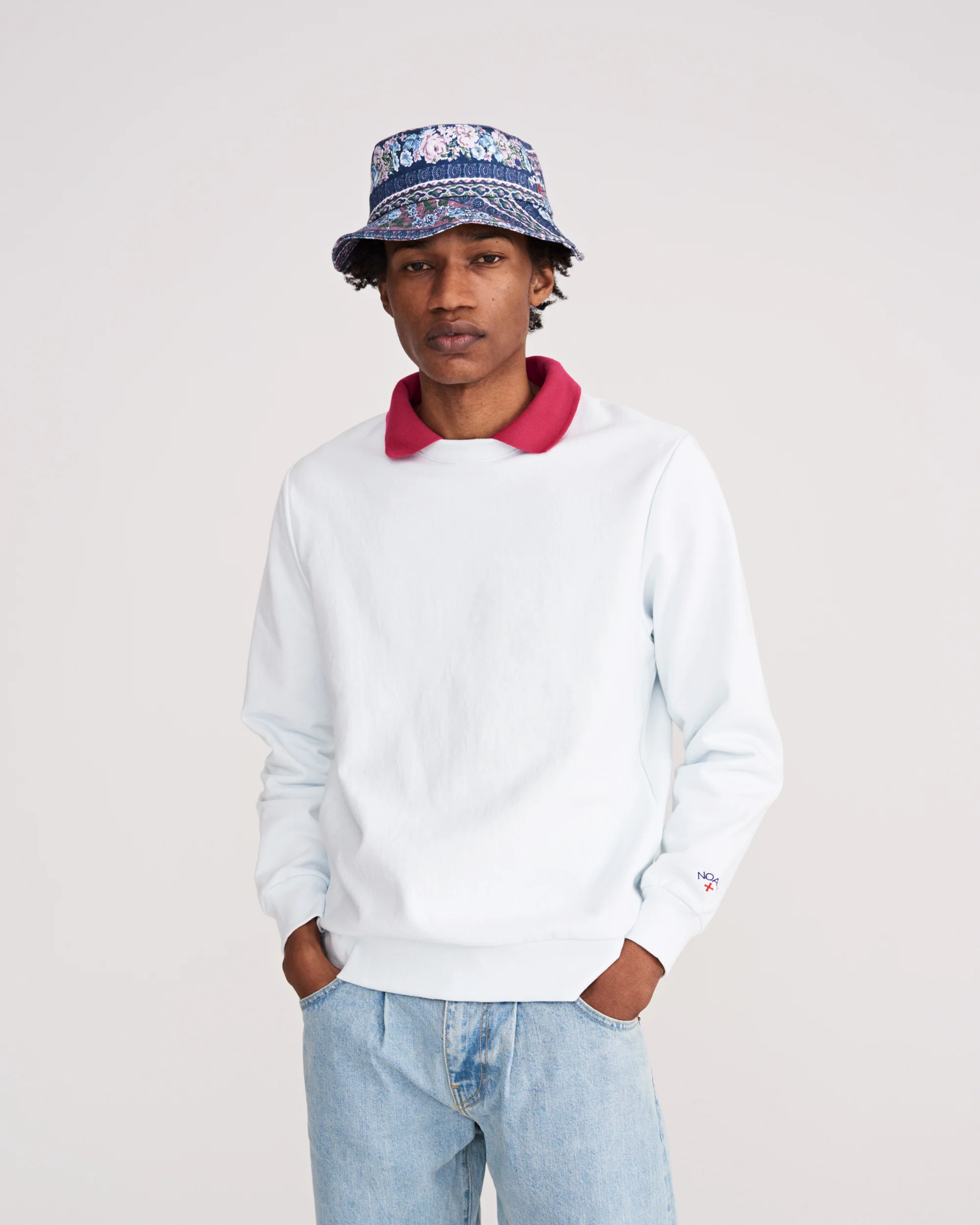 Striped Floral Denim Crusher - Image 4