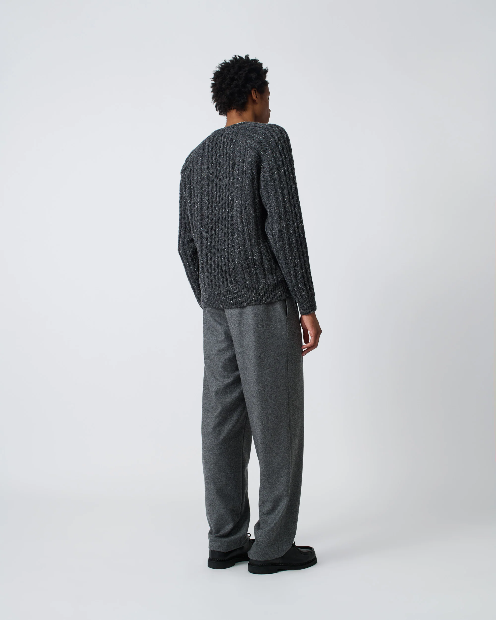 V-Neck Donegal Fisherman Sweater - Image 4