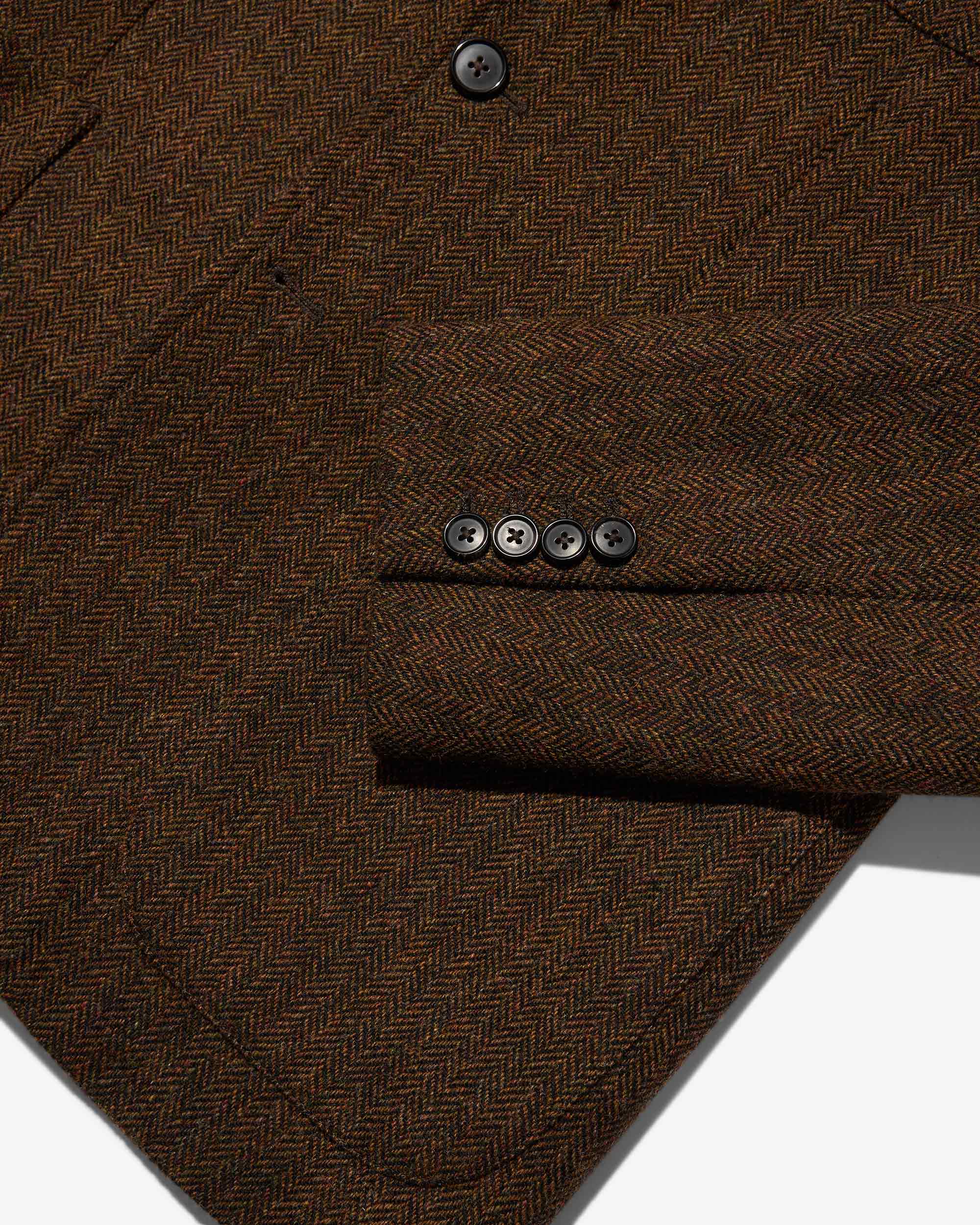 Wool Herringbone Sack Jacket - Image 4