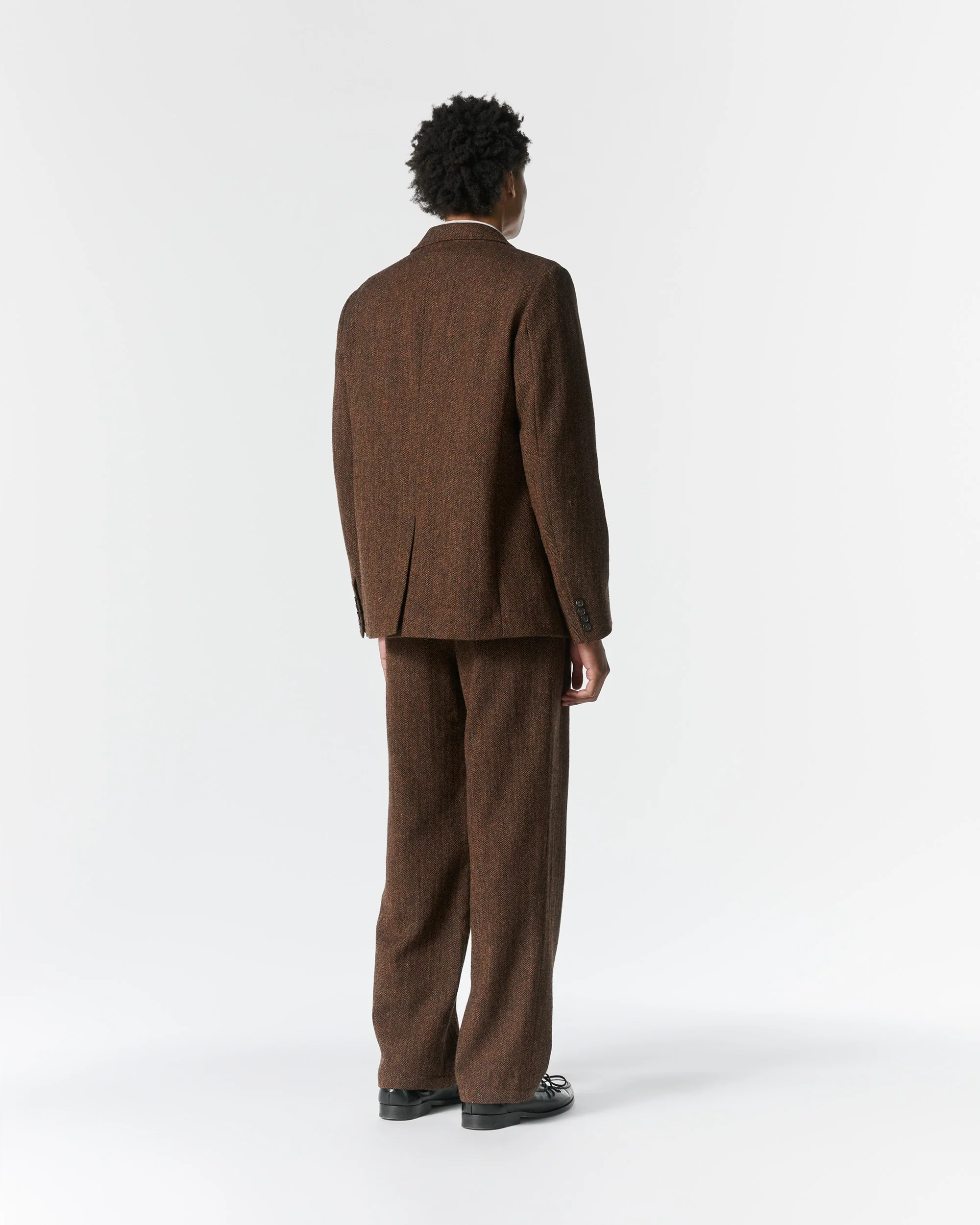 Wool Herringbone Sack Jacket - Image 8